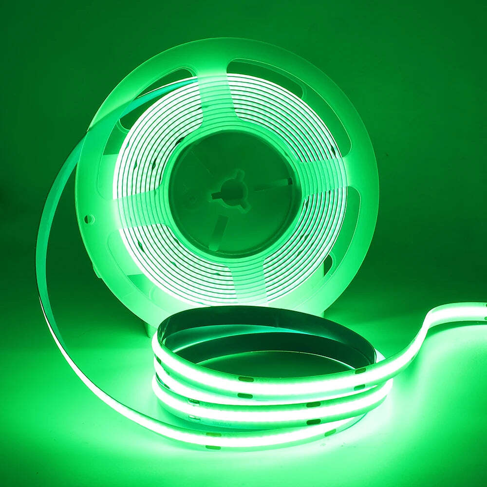 Image of High-density COB strip LED light with 320 LEDs per meter in versatile colors