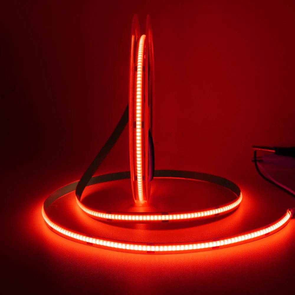 Image of High-density COB strip LED light with 320 LEDs per meter in versatile colors