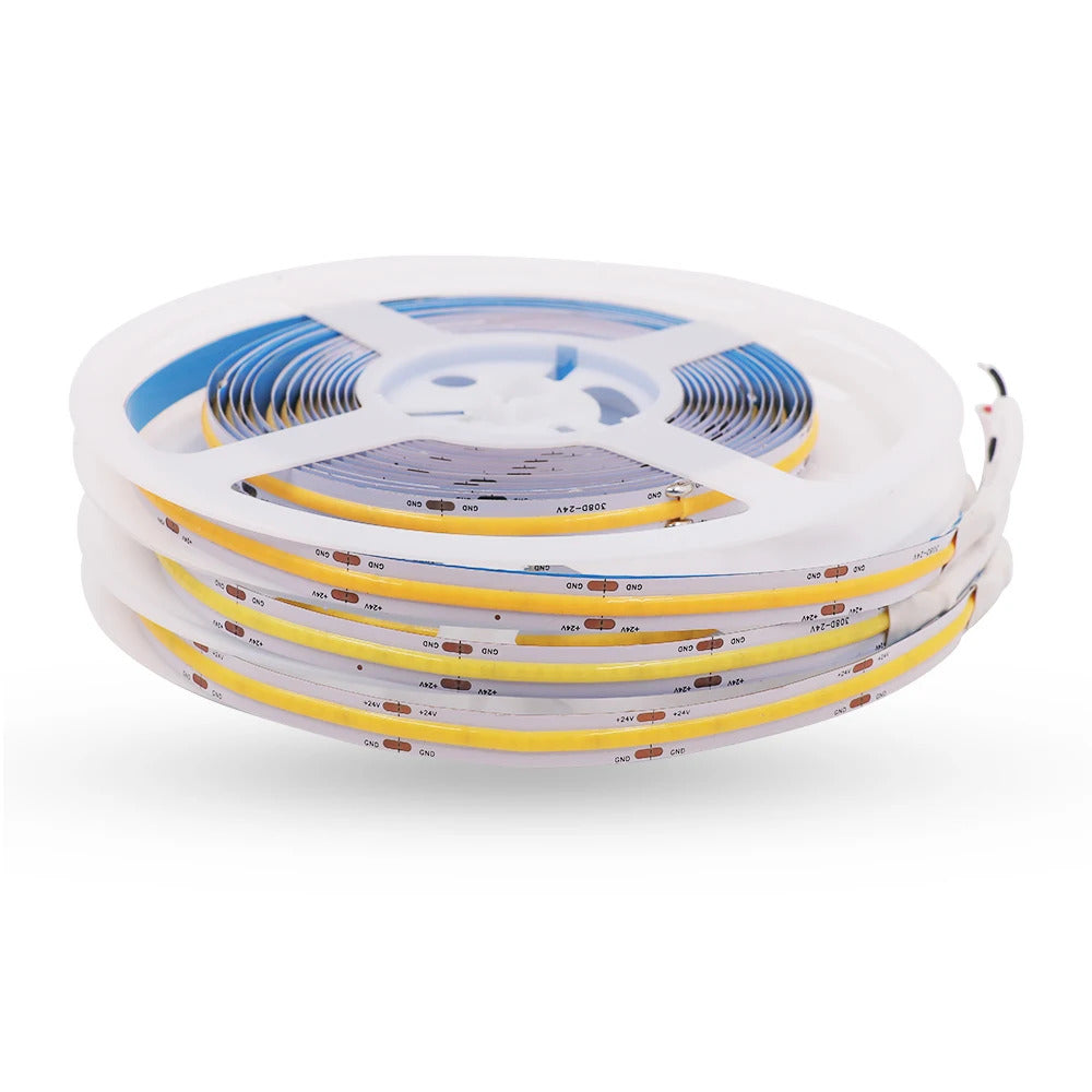 Image of High-density COB strip LED light with 320 LEDs per meter in versatile colors