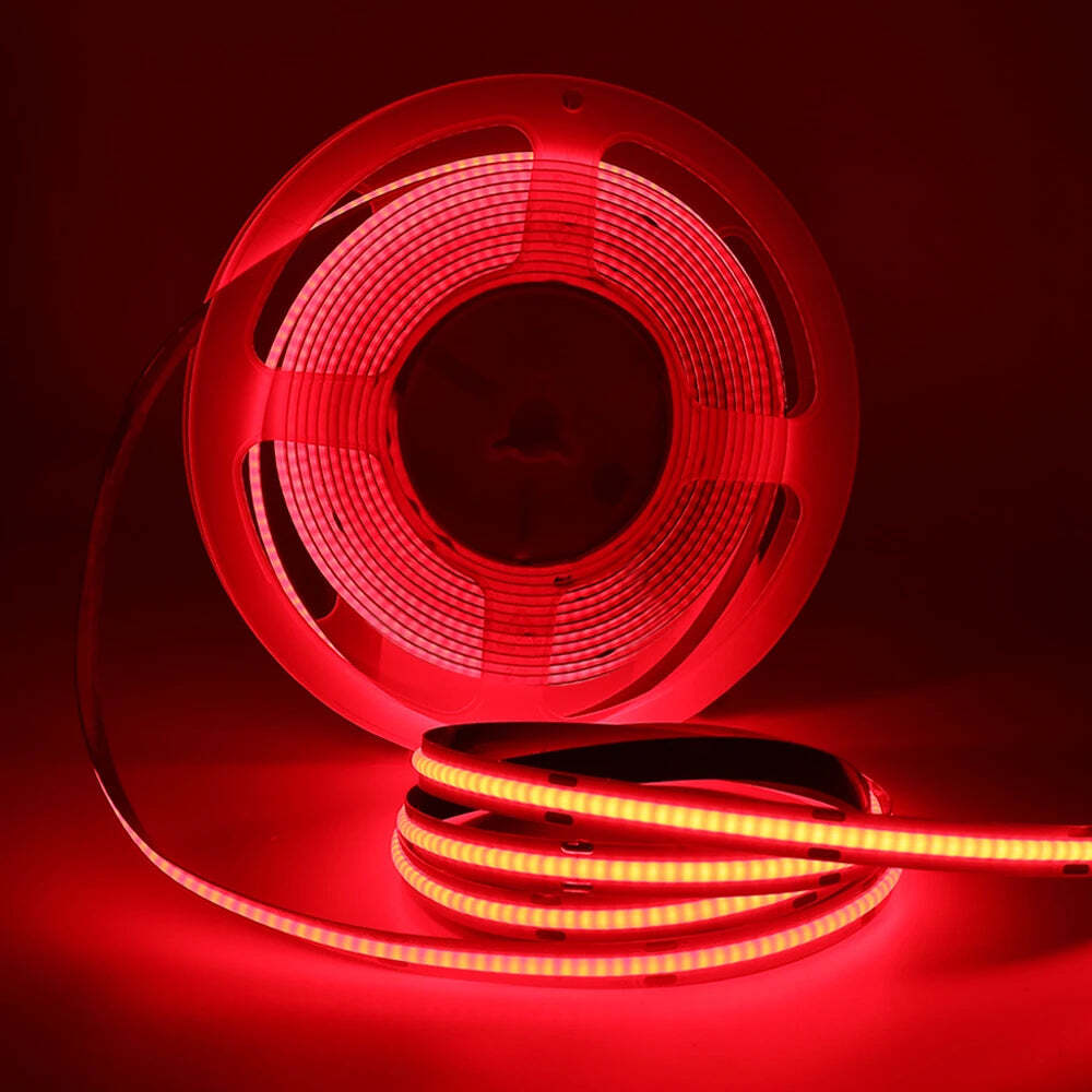 Image of High-density COB strip LED light with 320 LEDs per meter in versatile colors