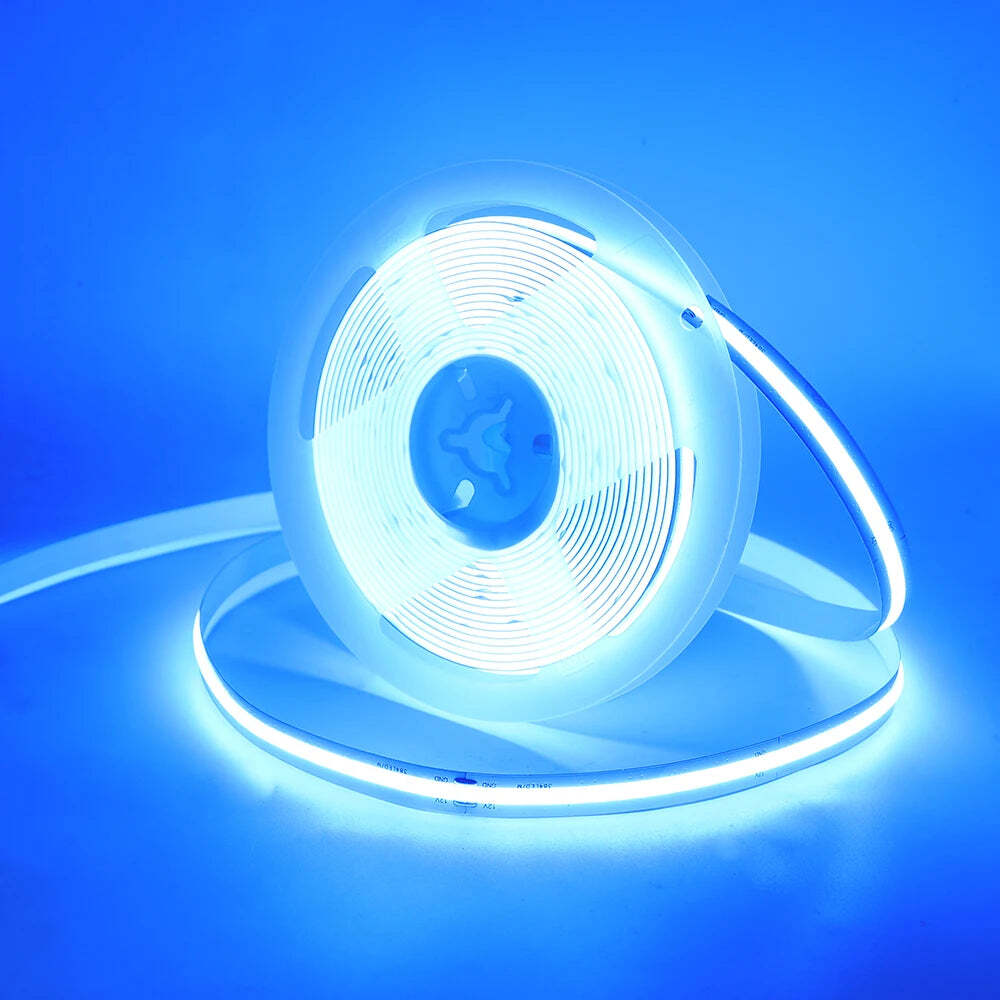 Image of High-density COB strip LED light with 320 LEDs per meter in versatile colors