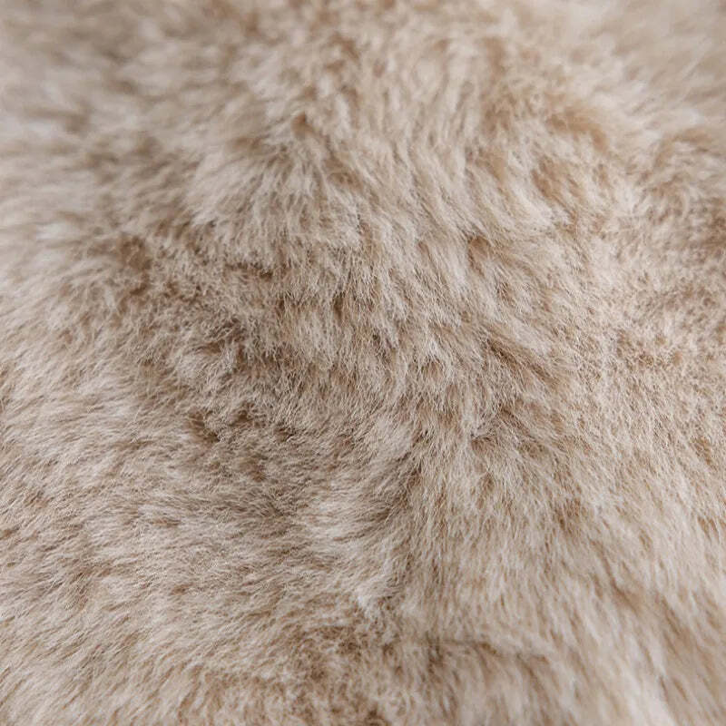 Image of Imitation fur plush throw pillow for cozy comfort and decor