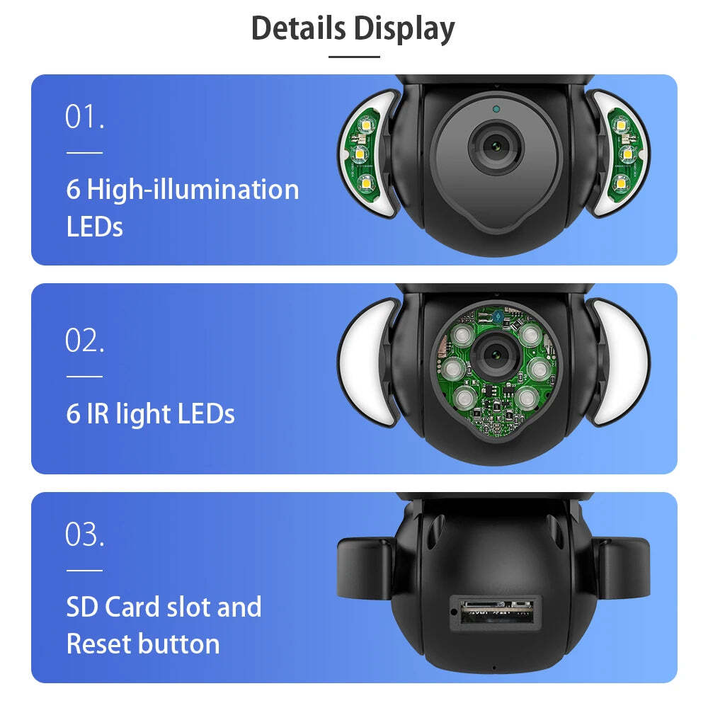 Image of Inqmega 5MP WiFi Tuya camera with night vision and motion detection for outdoor surveillance