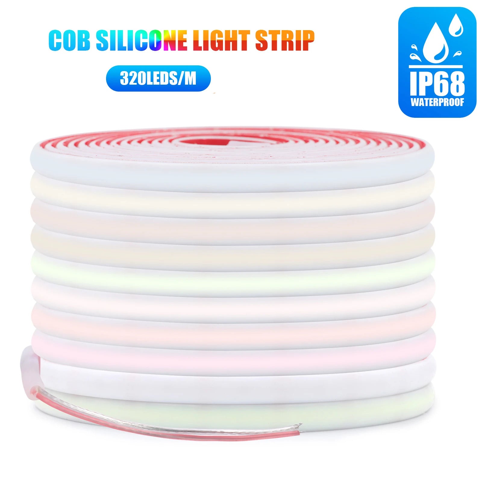 Image of IP68 waterproof COB neon strip LED light for home decor