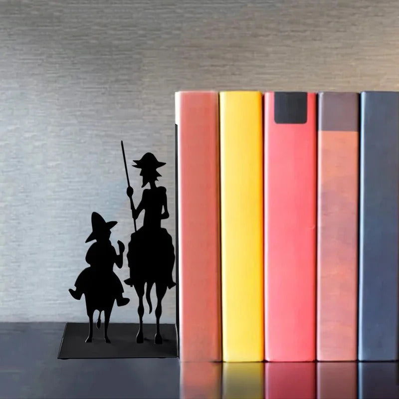 Image of Iron character bookend for modern bookshelf decoration