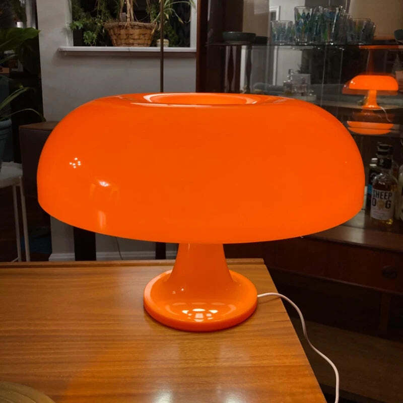 Image of Italy designer LED mushroom table lamp for modern minimalist decor