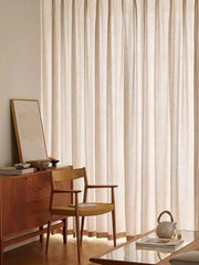 Image of Japanese linen texture window curtain for bedroom and living room