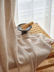 Image of Japanese linen texture window curtain for bedroom and living room