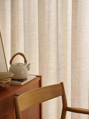 Image of Japanese linen texture window curtain for bedroom and living room