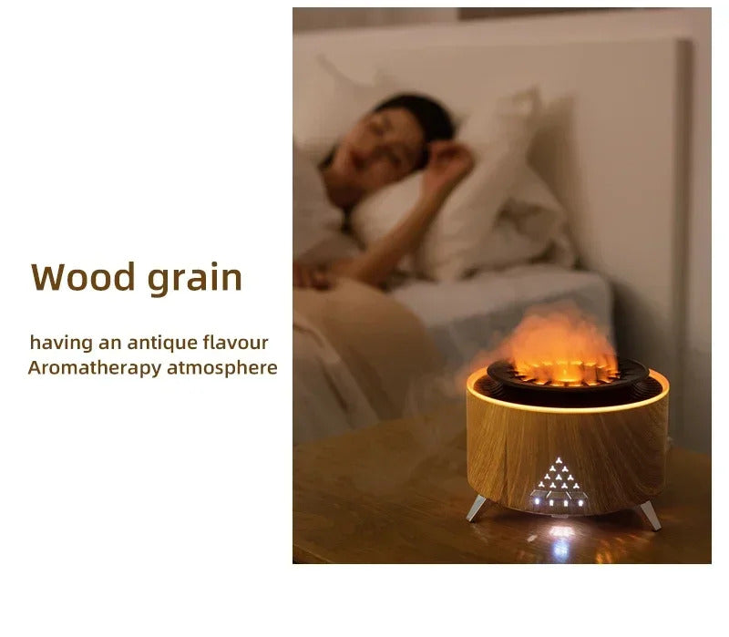 Image of Jellyfish mist aromatherapy diffuser with volcano night light for large rooms