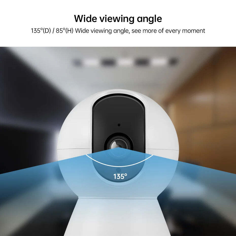 Image of KERUI 5MP smart indoor WiFi security camera with AI tracking and color night vision