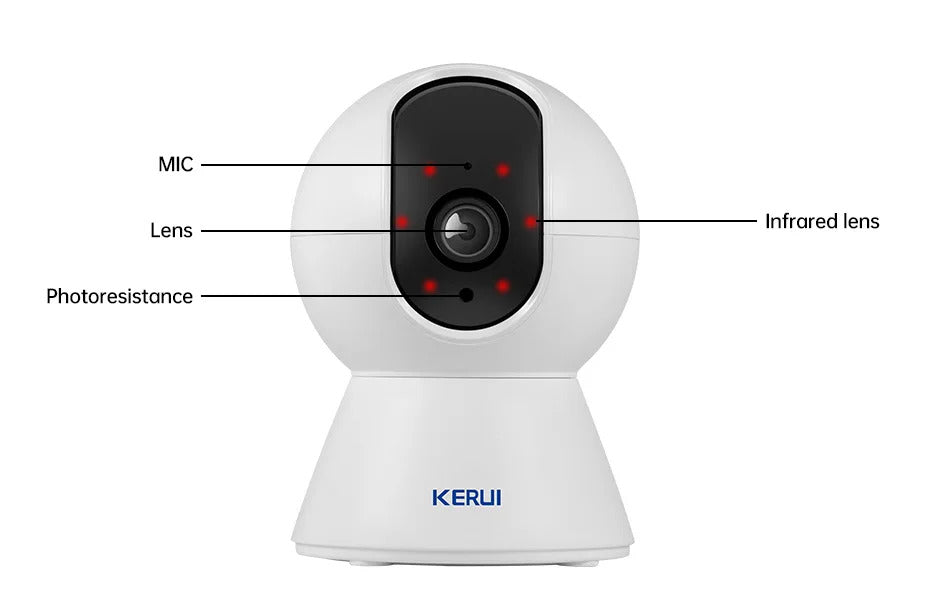 Image of KERUI 5MP smart indoor WiFi security camera with AI tracking and color night vision