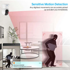 Image of KERUI 5MP smart indoor WiFi security camera with AI tracking and color night vision