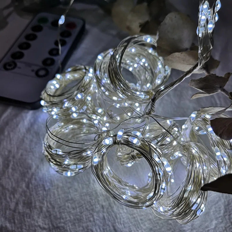 Image of LED Christmas curtain lights for festive home decorations