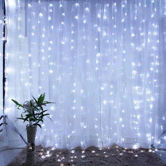 Image of LED Christmas curtain lights for festive home decorations