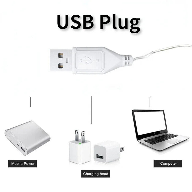 Image of LED desk lamp with 3 levels of dimmable touch control and USB rechargeable design