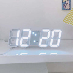 Image of LED digital wall clock with luminous 3D display and multifunctional features