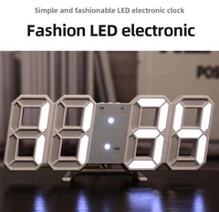 Image of LED digital wall clock with luminous 3D display and multifunctional features