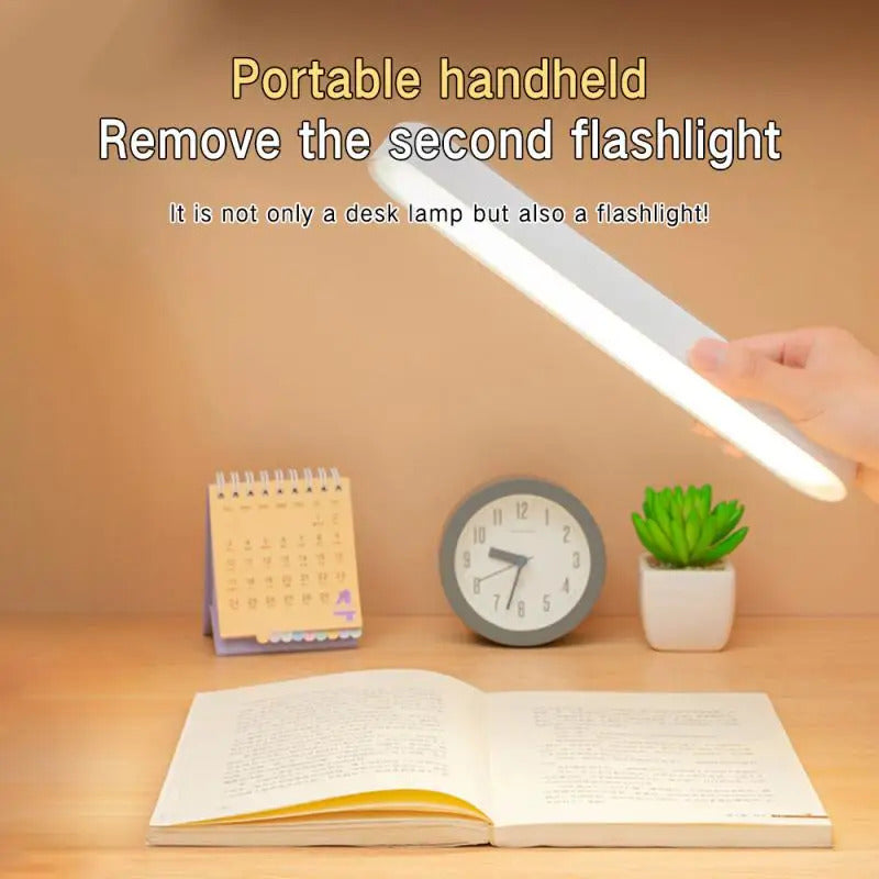 Image of LED magnetic dimming desk lamp with USB recharge and remote control