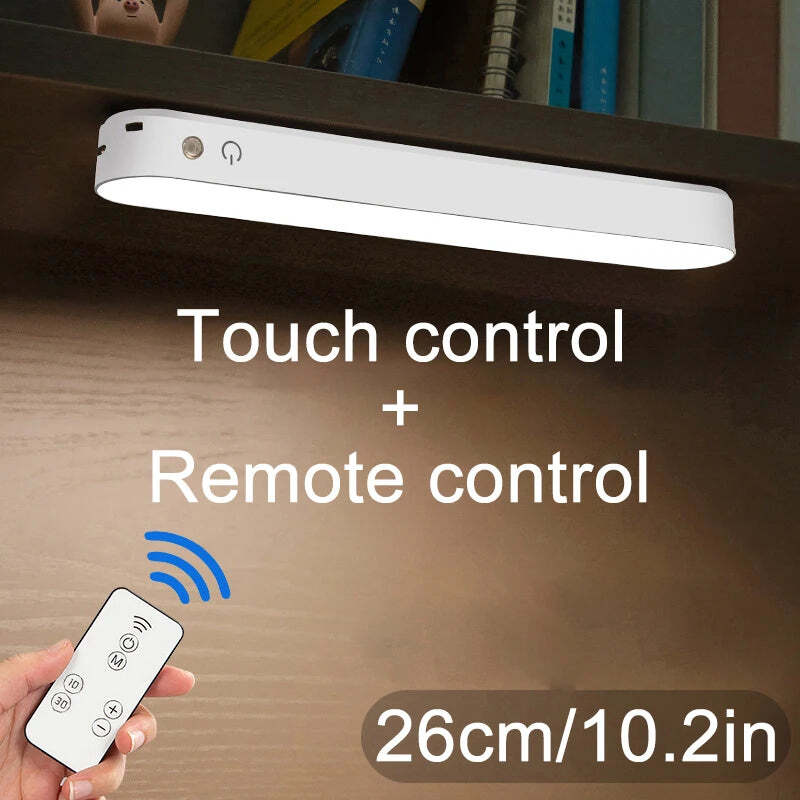 Image of LED magnetic dimming desk lamp with USB recharge and remote control