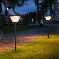 Image of LED solar lamp outdoor waterproof torch lights for pathway and garden decor