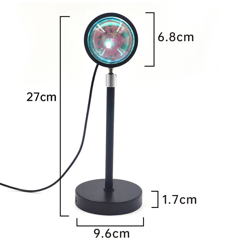 Image of LED sunset projection lamp with remote control for colorful ambiance and photography