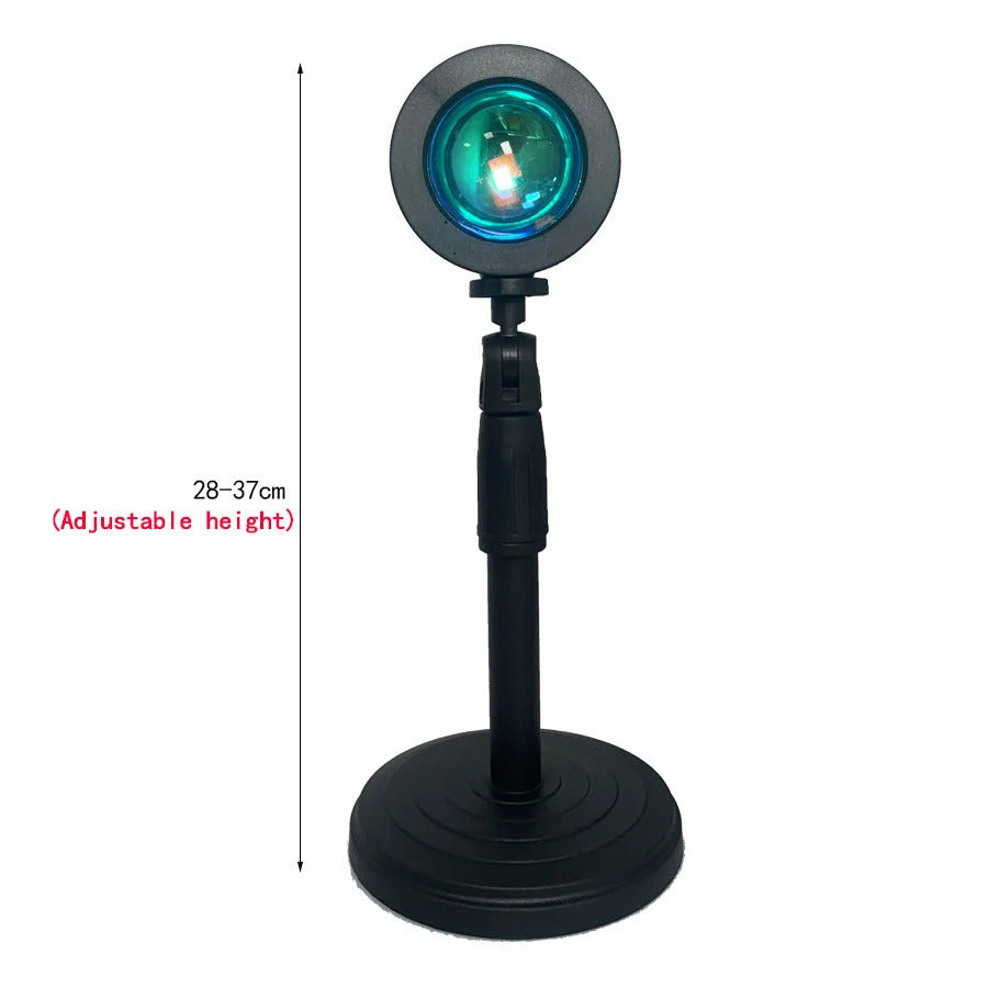 Image of LED sunset projection lamp with remote control for colorful ambiance and photography