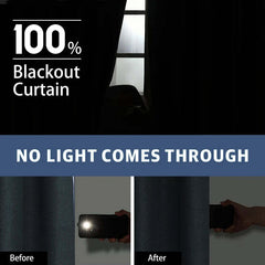 Image of Linen blackout curtains for kitchen and bedroom window treatment