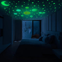 Image of Luminous nine planets wall stickers for kids' rooms and home decor