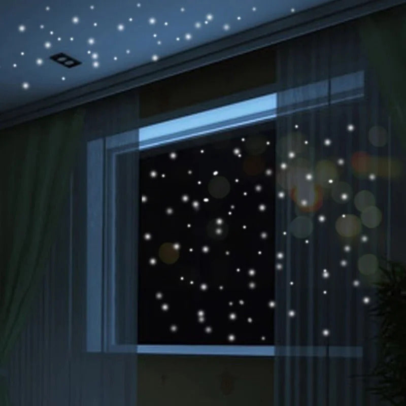 Image of Luminous star wall stickers for kids' room decor