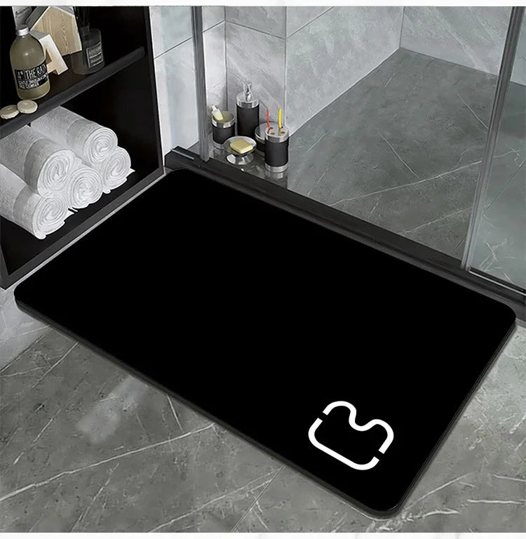 Image of Luxury diatomite bath mat for quick drying and slip resistance