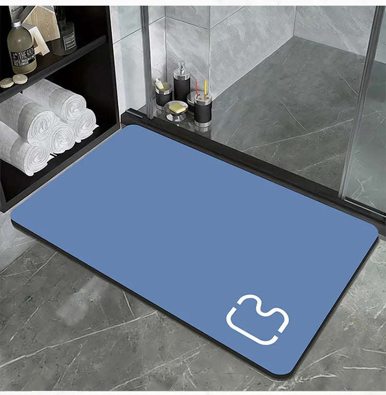 Image of Luxury diatomite bath mat for quick drying and slip resistance