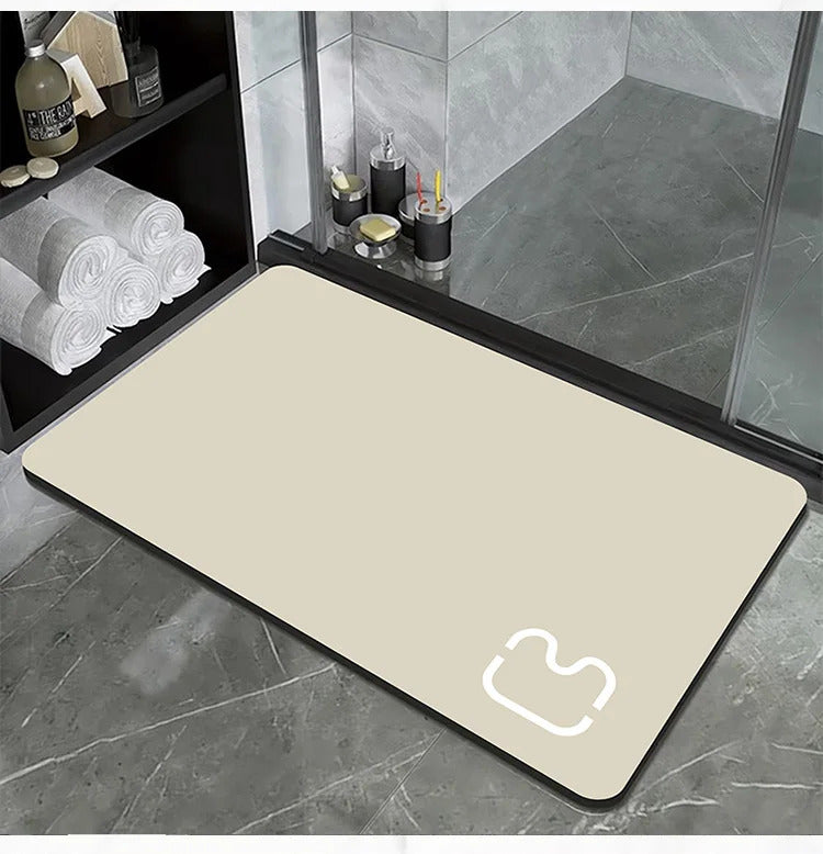 Image of Luxury diatomite bath mat for quick drying and slip resistance