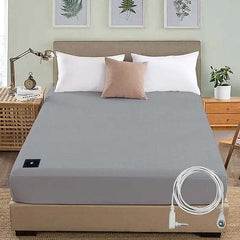 Image of Maxsharer organic cotton earthing fitted sheet with conductive silver fiber for wellness