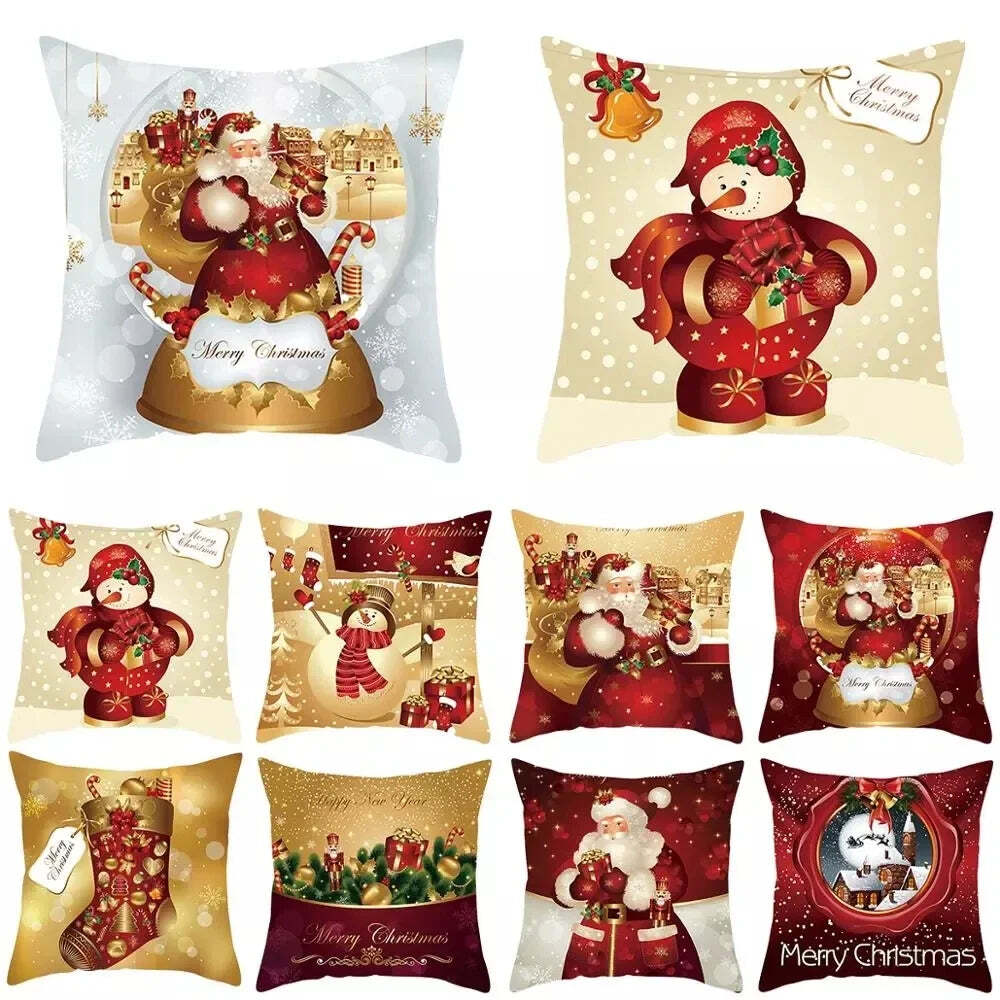 Image of Merry Christmas decorative cushion cover for festive home decor