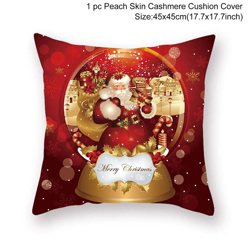 Image of Merry Christmas decorative cushion cover for festive home decor