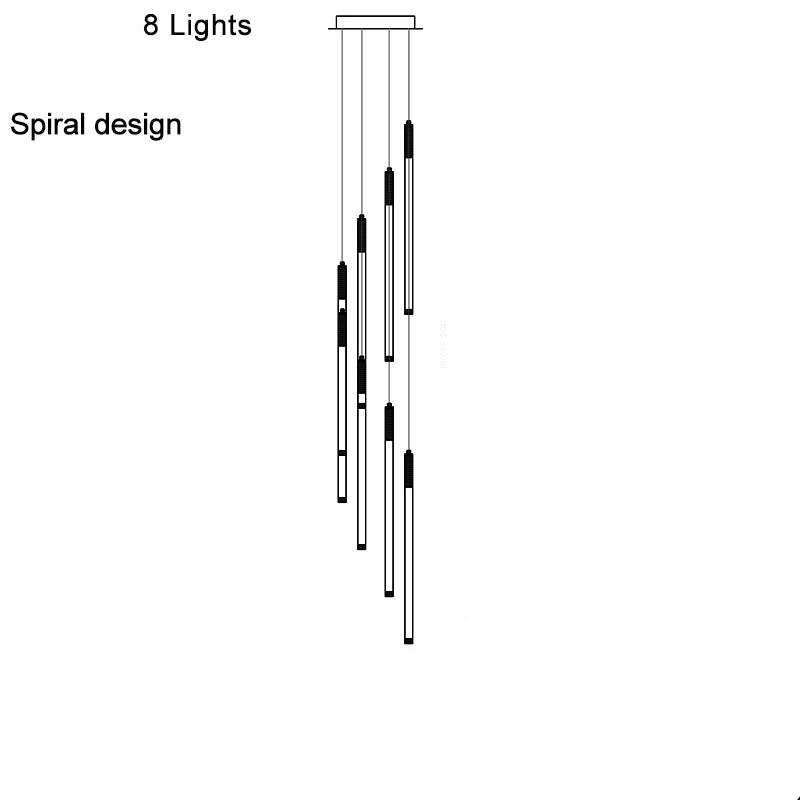 Image of Modern chandelier with LED lights for living room and dining decor