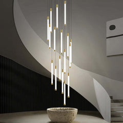 Image of Modern chandelier with LED lights for living room and dining decor