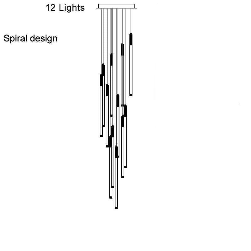 Image of Modern chandelier with LED lights for living room and dining decor