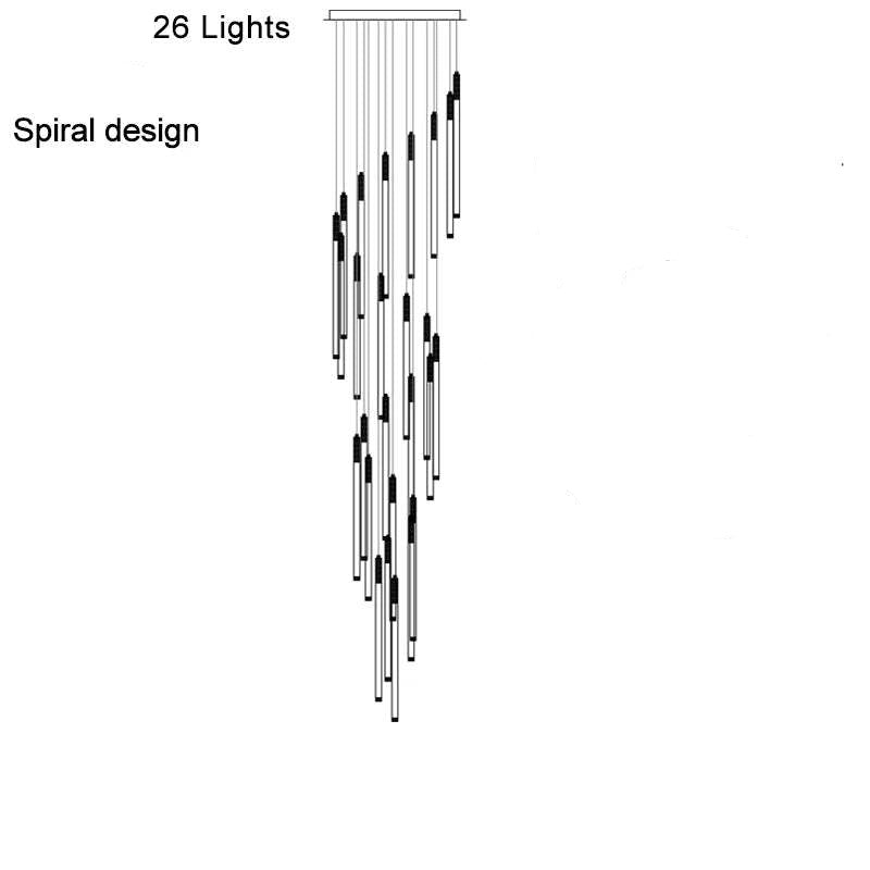 Image of Modern chandelier with LED lights for living room and dining decor