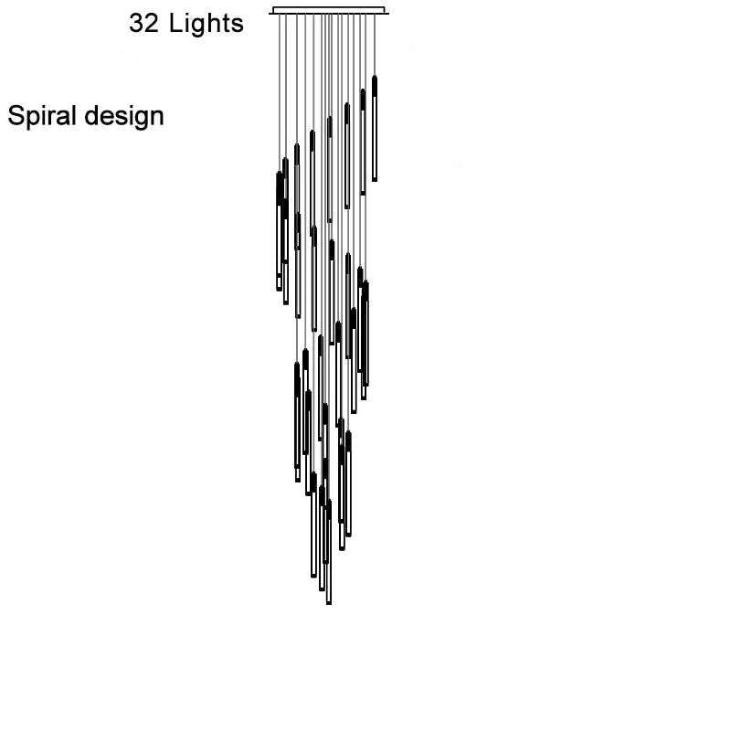 Image of Modern chandelier with LED lights for living room and dining decor