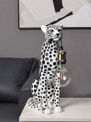 Image of Modern creativity cheetah sculpture for living room decor and accessories