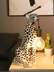 Image of Modern creativity cheetah sculpture for living room decor and accessories