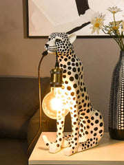 Image of Modern creativity cheetah sculpture for living room decor and accessories