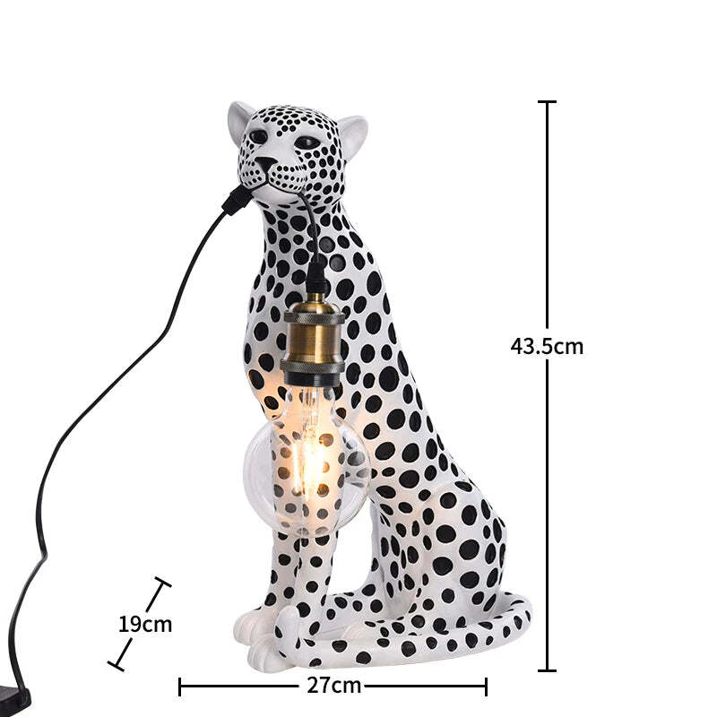 Image of Modern creativity cheetah sculpture for living room decor and accessories