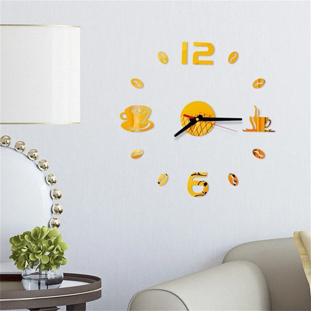 Image of Modern DIY digital wall clock sticker for home decor