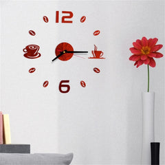 Image of Modern DIY digital wall clock sticker for home decor