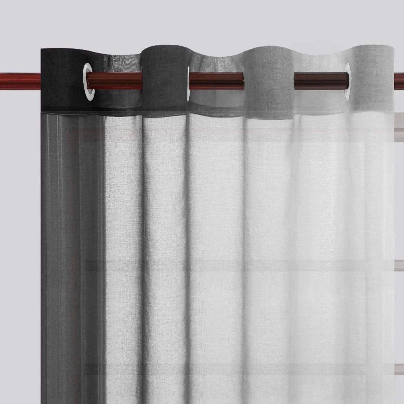 Image of Modern gradient color sheer curtains for elegant living spaces