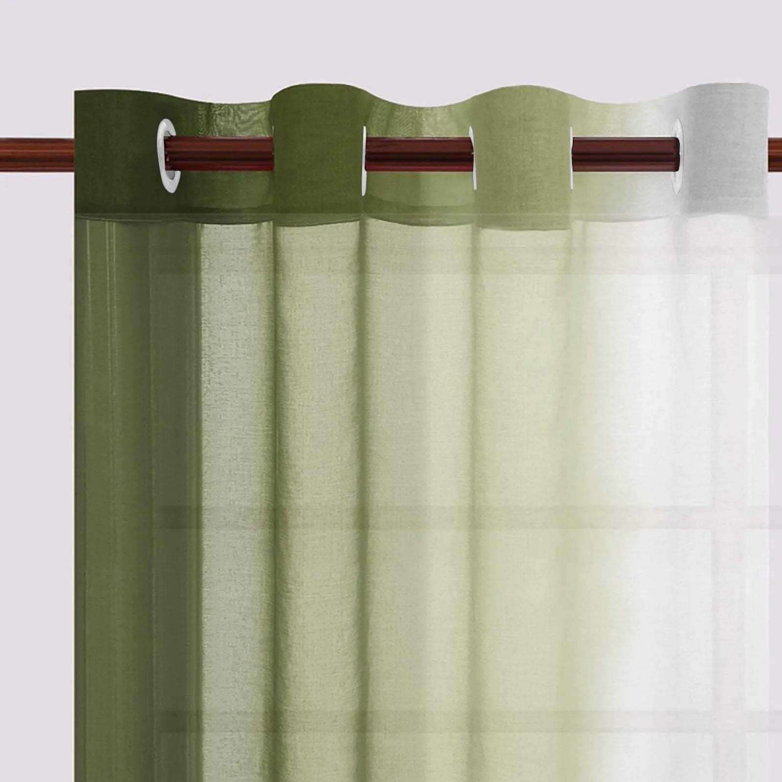 Image of Modern gradient color sheer curtains for elegant living spaces