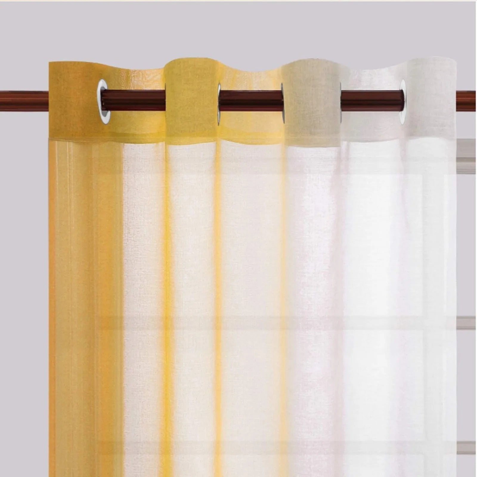 Image of Modern gradient color sheer curtains for elegant living spaces